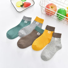 Load image into Gallery viewer, 5 Pairs Baby Boys Winter Socks Cartoon Bear Kids Spring Autumn Cotton Breathable For Kids