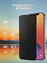 Load image into Gallery viewer, 3Pcs Privacy Tempered Glass For iPhone 14 13 12 11 Pro XS Max XR Anti-Spy Screen protectors For iPhone 7 8 Plus SE2020 Glass Privacy Screen Protector Anti-Spy Tempered Glass Film Anti-Scratch 9H HD Screen Protector for iPhone