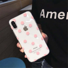 Load image into Gallery viewer, Transparent Phone Case For iPhone 13 12 11 14 Pro Little Dots Love Heart Clear Back Cover Vintage Women Girls Soft Anti-Scratch Protective Cases for iPhone