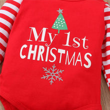 Load image into Gallery viewer, 3PCS Romper Jumpsuits+Striped Pant Christmas Clothes Set Kids for Infant Boys/Girls In Christmas Printed Design