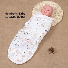 Load image into Gallery viewer, Baby Blanket Infant Cotton Breathable Envelop Swaddle Blankets For Newborn Baby Hooded Sleepsack