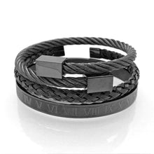 Load image into Gallery viewer, Luxury Modern Rich Style Royal Roman Bracelets & Bangles Love Bangle Bracelet For Men Stainless Steel Rectangle Bracelet Men's Jewelry Great Gift Idea