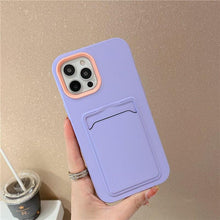 Load image into Gallery viewer, Modern Card Candy Color Phone Case For iPhone 12 11 13 Pro Max 12 13 Pro 11 Shockproof Bumper Soft Back Cover Colorful Silicone Phone Cover