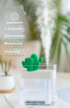 Load image into Gallery viewer, 160ML Ultrasonic Air Humidifier Clear Cactus Color Light USB Essential Oil Diffuser Car Purifier Aroma Mist Maker