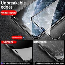 Load image into Gallery viewer, 3pcs Full Cover Protective Glass On For Iphone 11 12 13 Pro Max Tempered Glass Film Iphone X Xr Xs Screen Protector Curved Edge Anti Scratch Bubble Free Smooth Tempered Glass Screen Protector