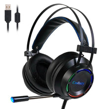 Load image into Gallery viewer, Gaming Headset Headphones with Microphone for PC Computer for Game One Professional Gamer Earphone Surround Sound RGB Light