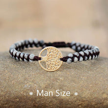 Load image into Gallery viewer, Modern handmade Luxury Tree Charm Bracelets African Japser String Braided Bracelets Lover Jewelry Gift For Men and Women