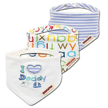 Load image into Gallery viewer, 3PCS Comfortable Waterproof Organic Cotton Baby Burp Cloth Bandanna Scarf Bibs For Newborn Baby Boy And Girl
