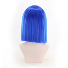 Load image into Gallery viewer, Synthetic Hair Short Wig With Bangs Cosplay Wigs For Women Straight Bob Wig Korean Pink Red Brown Blue Green White Purple Grey