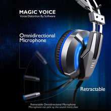 Load image into Gallery viewer, NEW Trend Gaming Headset Gamer Ear Wired Headphones for Smartphone/PS4/PC/Xbox with Retractable Rotate Microphone and LED Light