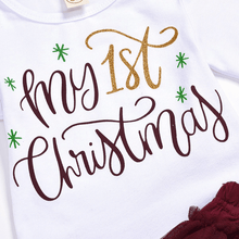 将图片加载到图库查看器,Luxury Newborn Toddler Baby Girl Clothes Set Long Sleeve Romper Christmas Princess Dress Mesh Skirt with Headband Set With Skirt Romper and Ribbon Bow