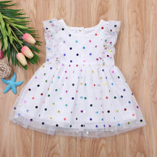 Load image into Gallery viewer, Newborn Infant Baby Girl Romper with Sequin Dot Tulle Dress Outfits for Toddler Girls Dress For Birthday And Party