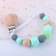 将图片加载到图库查看器,Modern Handmade Chain Wooden Holder For Pacifier Clips Leash Strap Nipple Holder For Infant Feeding For Baby
