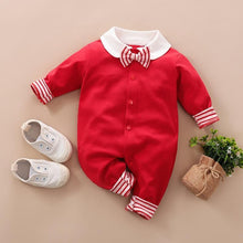 将图片加载到图库查看器,Luxury Modern Baby Boy Infant Rompers Baby Clothes Kids With Bow Modern Baby Costume Suit
