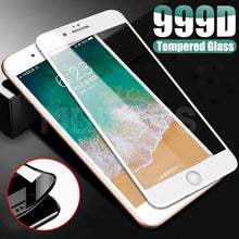Load image into Gallery viewer, 999D Protective Glass on For iPhone 8 7 6 6S Plus XR X XS Glass Full Cover iPhone 11 12 Pro Max Screen Protector Tempered Glass Full Cover Tempered Glass Screen Protector For iPhone