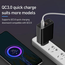 Load image into Gallery viewer, 3 Ports USB Fast Charger 60W Support Quick Charge Type-C PD Charger QC 4.0 3.0 Phone Charger