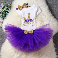 Load image into Gallery viewer, Modern Unicorn Baby Kids 1st year Girls Dress For Birthday Party Outfits Infant Princess Girls Clothes 12 Months Kids