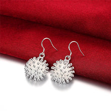 Load image into Gallery viewer, DOTEFFIL 925 Sterling Silver Firework Flower Necklace Earring Set Popular Charm Nice Necklace Earring Sets Women's Jewelry
