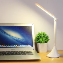 Load image into Gallery viewer, STEVVEX LED Touch Table Lamp Foldable USB Powered Dimming Desk Lamp LED With Eye Protection Reading Light Student Working Desk Light Lamp (White)