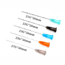 Load image into Gallery viewer, Disposable Fine Micro Cannula For Filler Injection 18G 21G 22G 23G 25G 27G 30G Plain Ends Notched Endo Blunt-tip Needles ,10sets