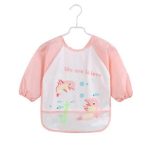 Load image into Gallery viewer, Cute Cartoon Print Baby Waterproof Long Sleeve Apron Children Feeding Smock Bib Baby Accessories