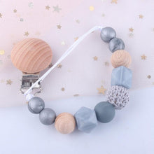 将图片加载到图库查看器,Modern Handmade Chain Wooden Holder For Pacifier Clips Leash Strap Nipple Holder For Infant Feeding For Baby