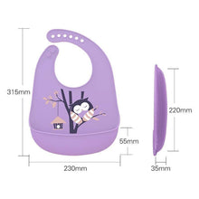 将图片加载到图库查看器,Silicone Baby Bibs waterproof Baby Saliva Towel Animal Adjustable Cloths Bandana Soft Feeding Cartoon Bib For Kids