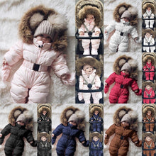 将图片加载到图库查看器,Winter Clothes For Infant Baby Hooded Warm Thick Snowsuit Jumpsuit Romper for Boys and Girls Style