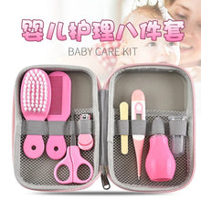 Load image into Gallery viewer, 8Pcs/Set Baby Nail Trimmer Healthcare Kit Health Care Kit Portable Newborn Baby Grooming Kit Nail Clipper Safety Care Set