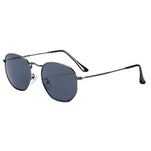 Load image into Gallery viewer, New Luxury and Elegant Reflective Universla Sunglasses for Men and Women Stainless Steel Frame Eyewear Mirror Hexagon Glasses With UV400 Protection