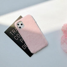 Load image into Gallery viewer, Fashion Lady Gift Case For Iphone Xs Max Xr X 11 Pro Max Se Furry Fluffy Warm Cover For Iphone 6 7 8 Plus Soft Phone Case Flexible Silicon Soft Fluffy Furry Shockproof Protective Phone Case For Iphone