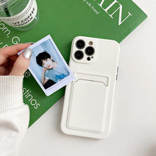 Load image into Gallery viewer, Soft Silicone Phone Case For iPhone 14 13 Pro Max 13Pro Silicone Soft Mobile Phone Case Wallet Card Holder Cover Slim Fit Thin Protective Soft Shock-Absorbing Wallet Case
