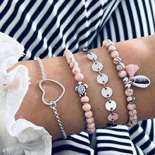 Load image into Gallery viewer, Boho Rose Map Bracelets & Bangles for Women Bohemian Round Charm Bracelet Set Fashion Multilayer Accessories Luxury Jewelry