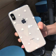Load image into Gallery viewer, Transparent Phone Case For iPhone 13 12 11 14 Pro Little Dots Love Heart Clear Back Cover Vintage Women Girls Soft Anti-Scratch Protective Cases for iPhone