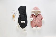 将图片加载到图库查看器,Modern Elegant Winter Children's baby Plush Thickened Cotton Jumpsuit Jacket For New Baby Boys and Girls