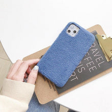 Load image into Gallery viewer, Fashion Lady Gift Case For Iphone Xs Max Xr X 11 Pro Max Se Furry Fluffy Warm Cover For Iphone 6 7 8 Plus Soft Phone Case Flexible Silicon Soft Fluffy Furry Shockproof Protective Phone Case For Iphone