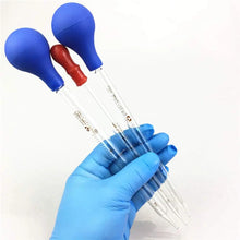 Load image into Gallery viewer, 3pcs 10ML 5ML 2ML Glass Graduated Pipettes Transfer Dropper for Liquid Essential Oil Fluid and Liquid Pipettors