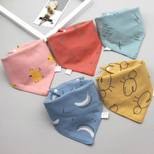 将图片加载到图库查看器,Fashion Modern 5PCS/SET Baby Triangle Double Cotton Bandana Feeding Bibs For Baby Boys/ Girls Baby Kids