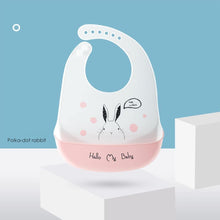 Load image into Gallery viewer, Bib Waterproof Silicone Feeding Saliva Towel Newborn Adjustable Bur Cloth Turban Disposable Cartoon with Elegant Deisgn For Baby and Kids