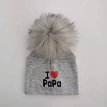 将图片加载到图库查看器,Newborn Cotton Hats Baby Pom Pom Childre Infant Hats For BabY Boys and Girls Wth Printed "I love mama " and " Design