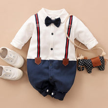 将图片加载到图库查看器,Luxury Modern Baby Boy Infant Rompers Baby Clothes Kids With Bow Modern Baby Costume Suit
