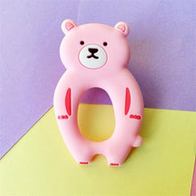 Load image into Gallery viewer, 4pcs Bear Silicone Teether Baby Teething Toys Chewable Cartoon Animal Shape Baby Products Nursing Gift