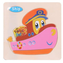 将图片加载到图库查看器,Baby Toys Wooden 3D Puzzle Cartoon Animal Intelligence Kids Educational Brain Teaser Children Tangram Shapes Learning