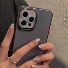 Load image into Gallery viewer, Camera Lense Protection Glass Large Glitter Stone Camera Protector For iPhone 13 Mini 14 Pro Max luxury Glitter Diamand Camera Lens Protectors Camera Metal Ring Glass For iPhone 11 Protective Cap