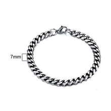 Load image into Gallery viewer, Men's Bracelet Curb Cuban Link Chain Stainless Steel Mens Womens Bracelets Bangle Gold Tone No Fade