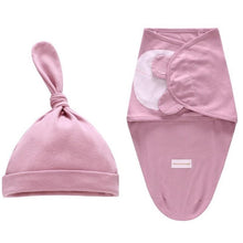 Load image into Gallery viewer, Newborn Wrapping Swaddle Baby Envelop Wrap Blanket Baby Hat Sleeping Bag Set Sleep Bag