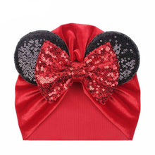 Load image into Gallery viewer, Modern Shiny Cute Dot Big Bow Baby Cap Hat For Girls Kids Flannel Beanie Autumn Winter Warm Girls Turbans