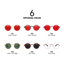 将图片加载到图库查看器,XIU Luxury Metal Sunglasses Men Round Sunglass Steampunk Coating Glasses Vintage Retro Lentes Oculos of Male Sun glasses