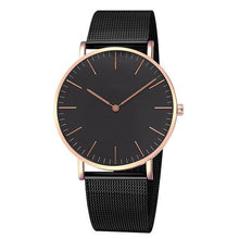 将图片加载到图库查看器,Fashion Unisex Watches Ultra Thin Stainless Steel Mesh Belt Quartz Classic Casual Watch For Women and Man