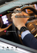 将图片加载到图库查看器,Modern Full Round Touch Display Smart Watch for Men In Business Luxury Style With IP68 Waterproof Protection and Heart Rate Blood Pressure Monitor 5 Days Standby Smartwatch